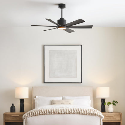 Flera Smart LED Ceiling Fan in bedroom.