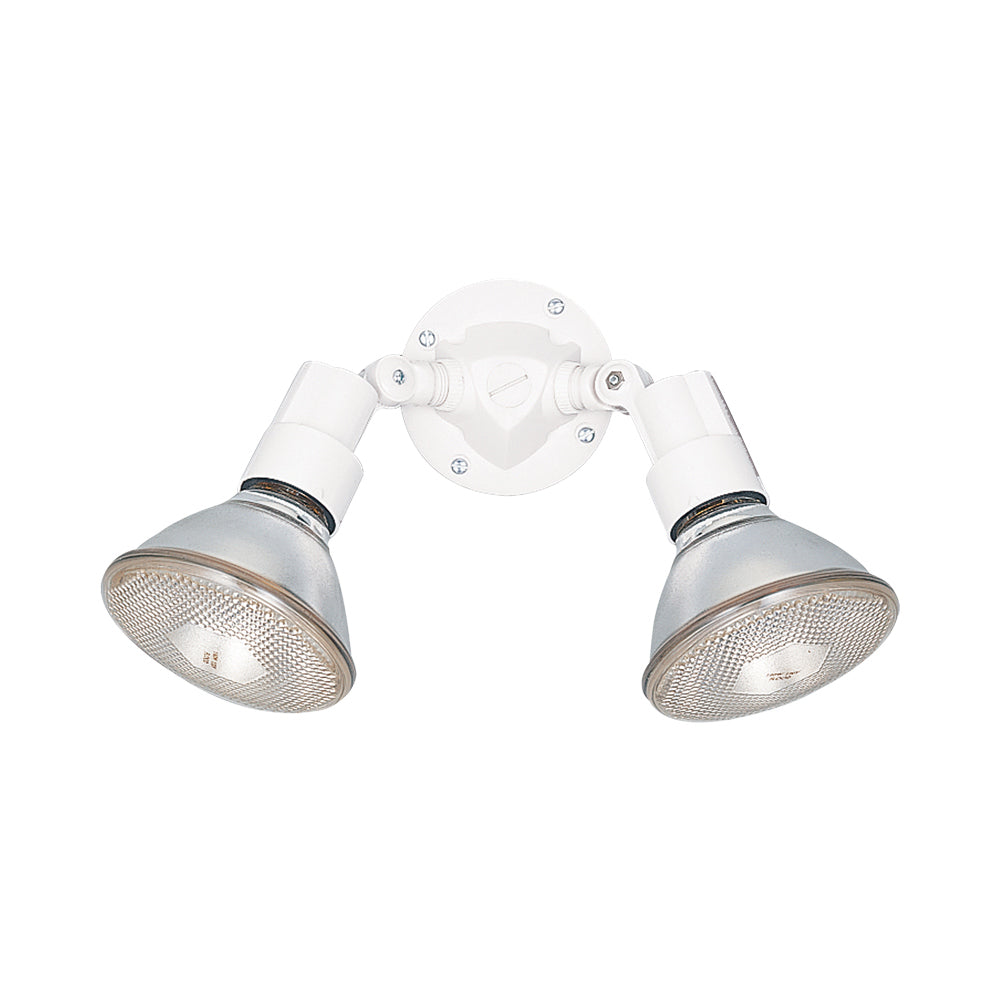 Flood Light Outdoor Adjustable Wall Light in White.