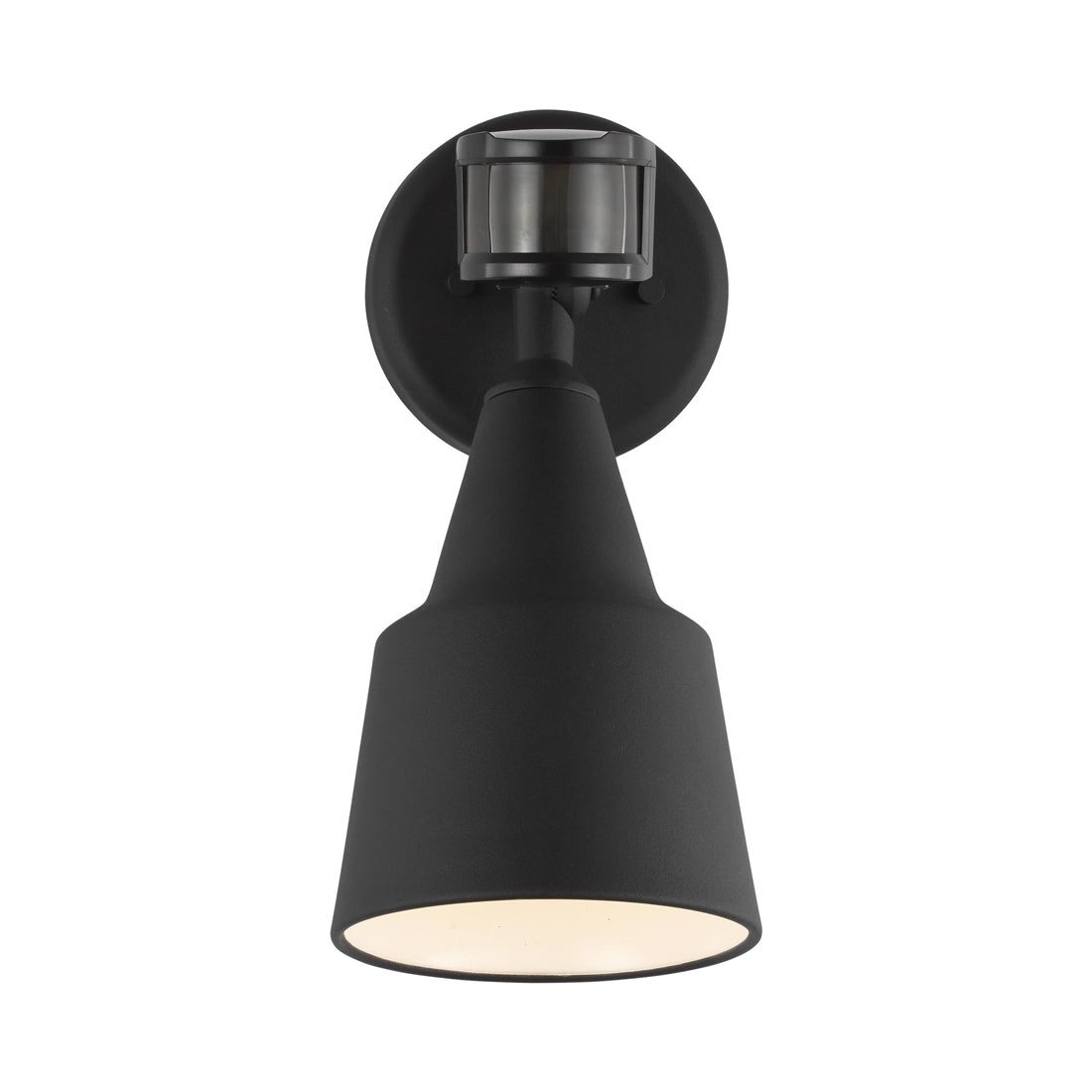Flood Light Outdoor Sensor Wall Light in Black (1-Light).