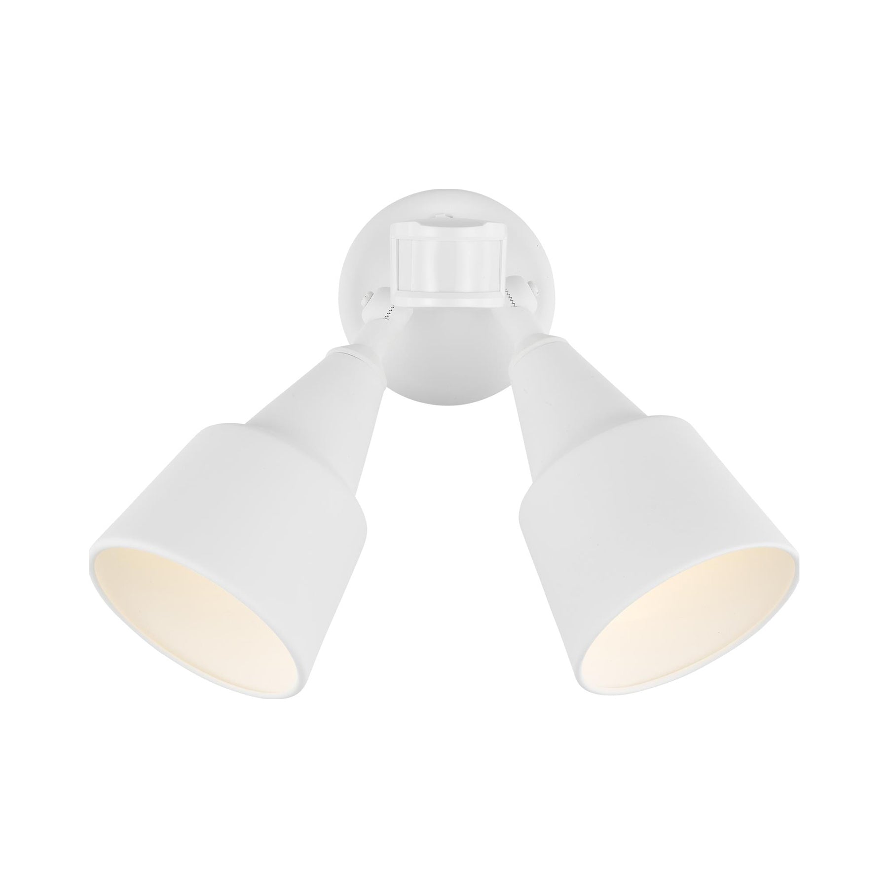 Flood Light Outdoor Sensor Wall Light in White (2-Light).