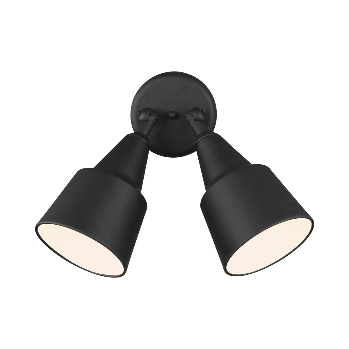 Flood Light Outdoor Wall Light in Black (1-Light).