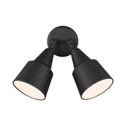 Flood Light Outdoor Wall Light in Black (1-Light).