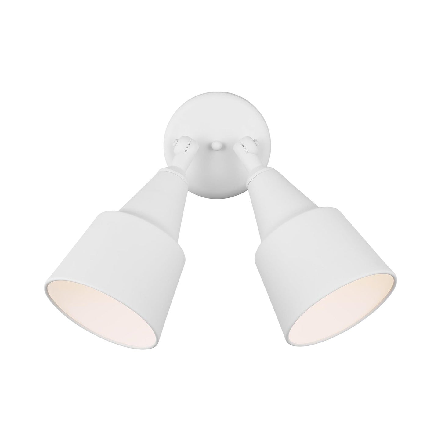 Flood Light Outdoor Wall Light in White (1-Light).