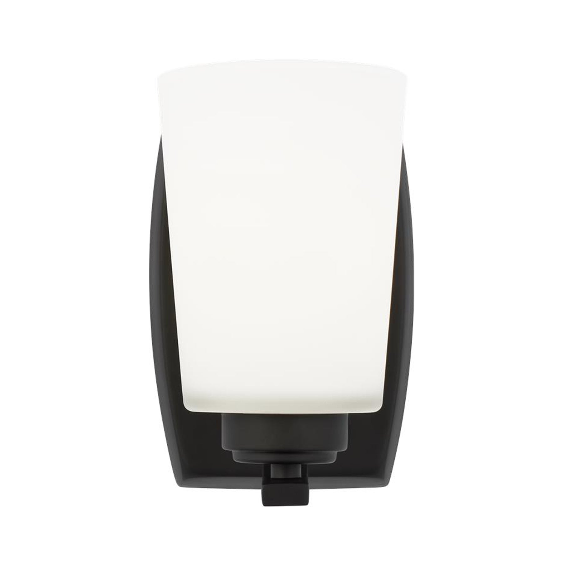 Franport Bath Wall Light in Midnight Black (1-Light).