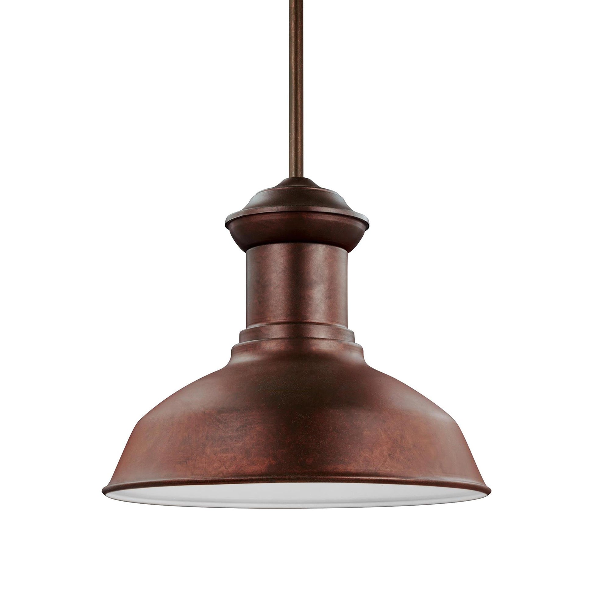 Fredricksburg Outdoor Pendant Light in Weathered Copper.