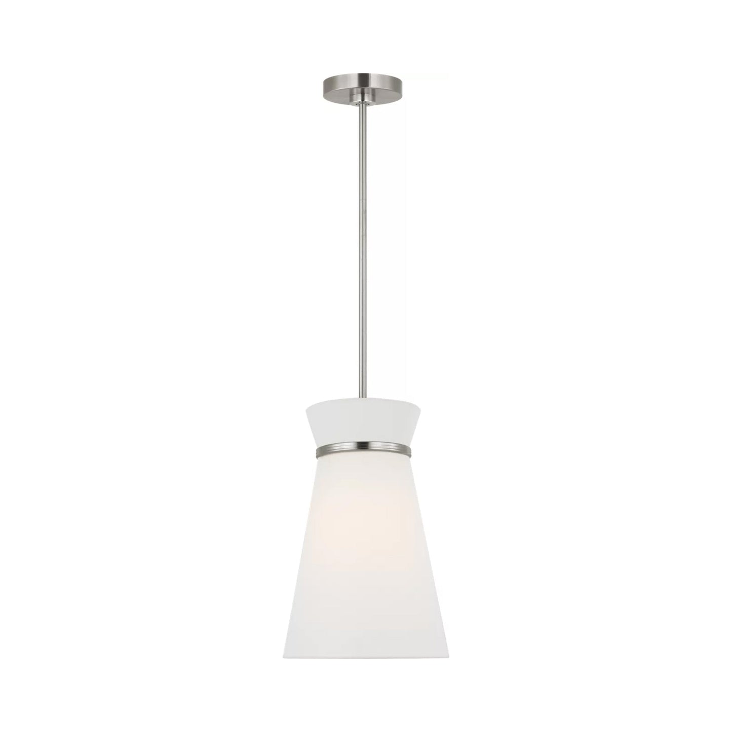 Fynn Pendant Light in Brushed Nickel.