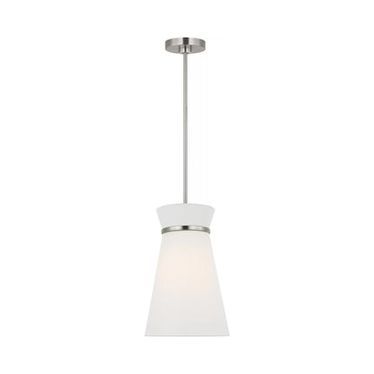 Fynn Pendant Light in Brushed Nickel.