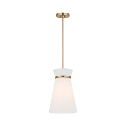 Fynn Pendant Light in Satin Brass.