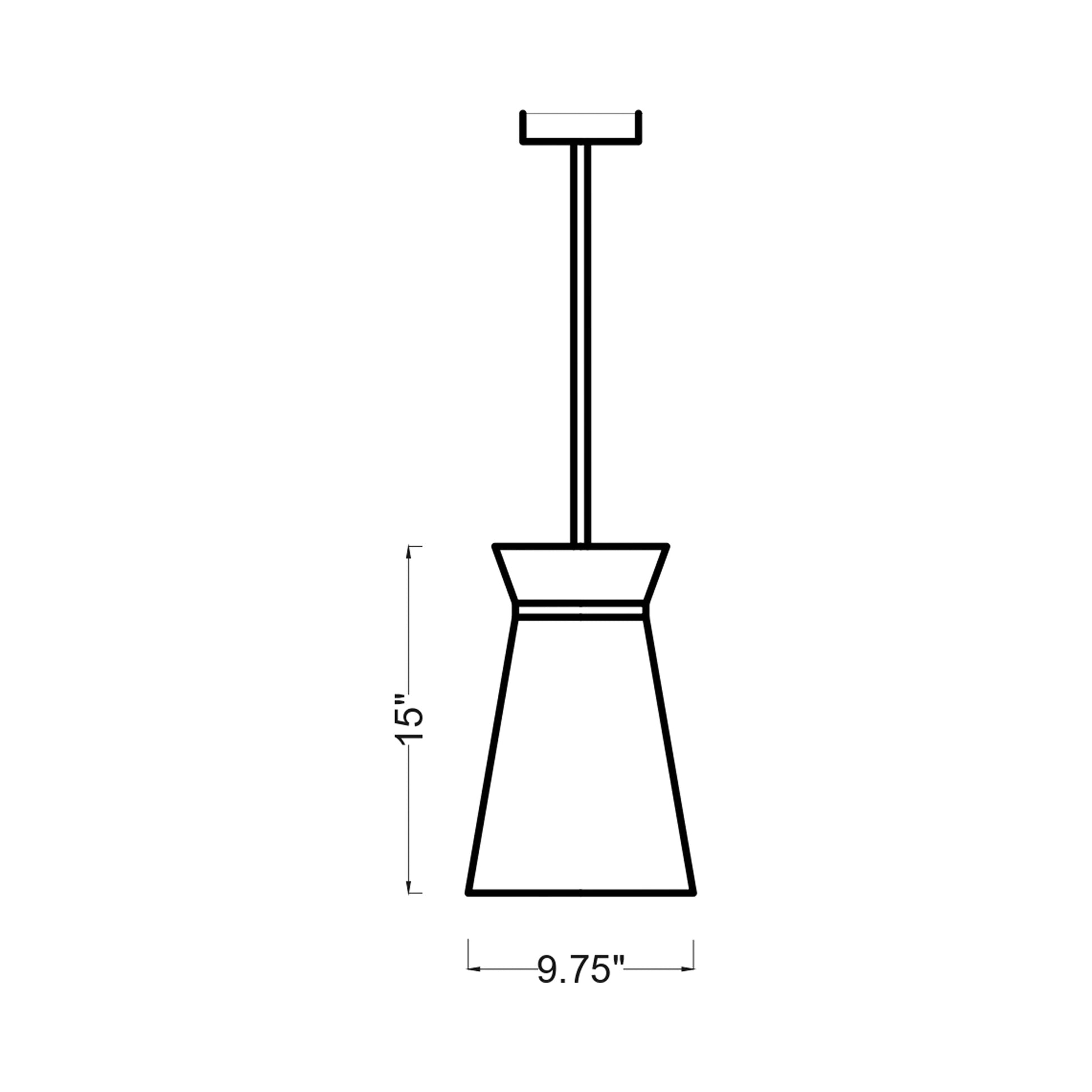 Fynn Pendant Light - line drawing.