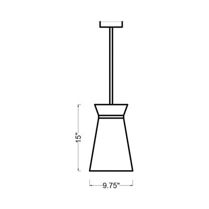 Fynn Pendant Light - line drawing.