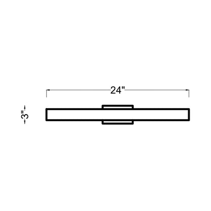 Gallery LED Picture Light - line drawing.