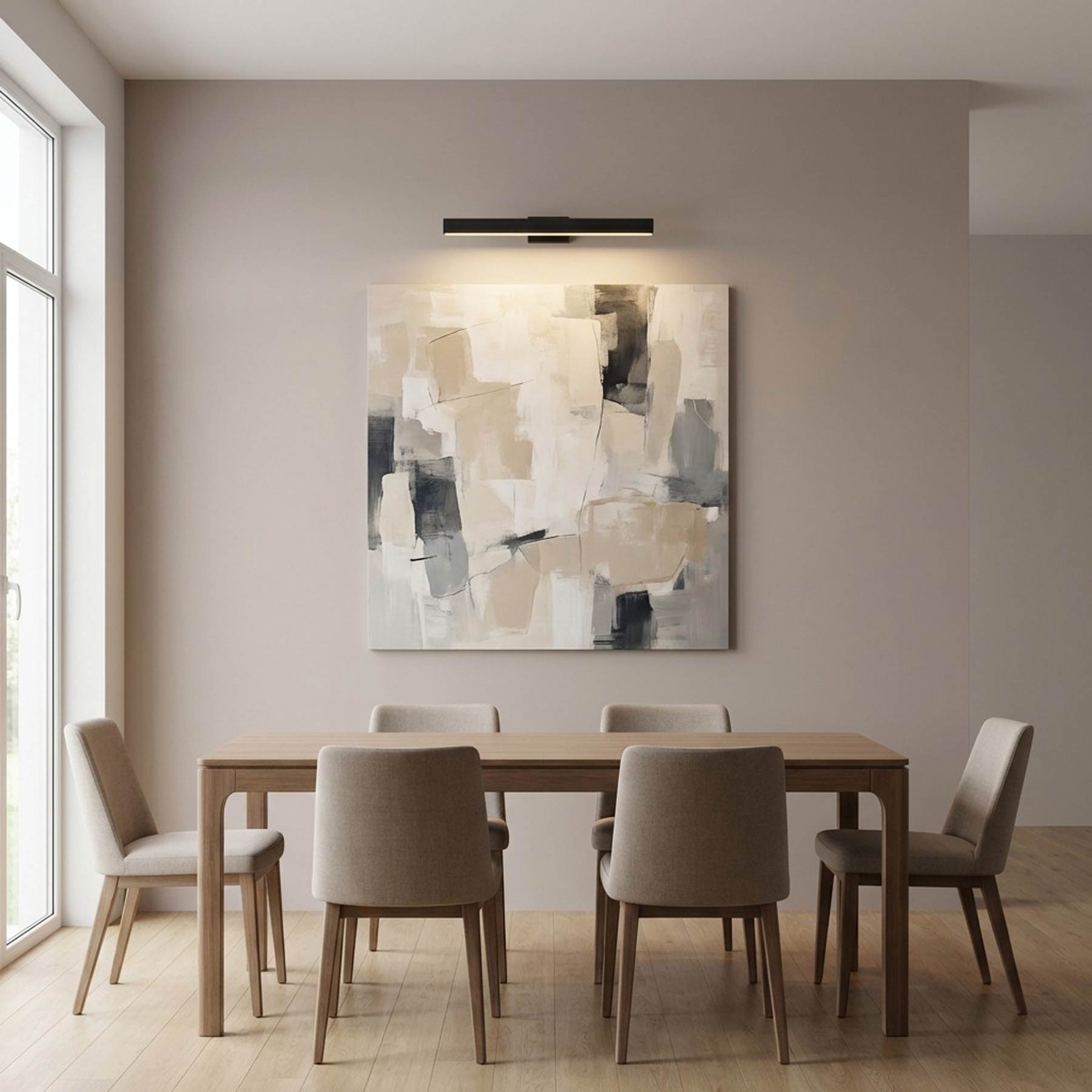 Gallery LED Picture Light in dining room.