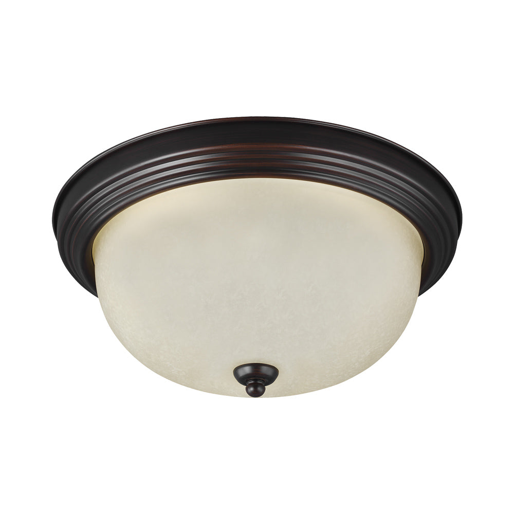 Geary Flush Mount Ceiling Light in Bronze (1-Light).