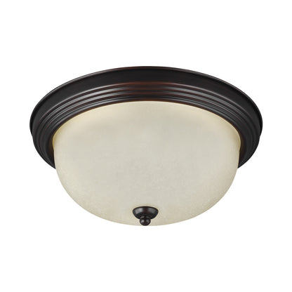 Geary Flush Mount Ceiling Light in Bronze (1-Light).
