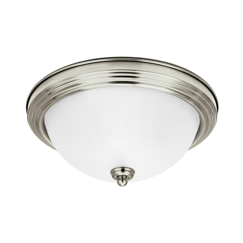 Geary Flush Mount Ceiling Light in Brushed Nickel (1-Light).