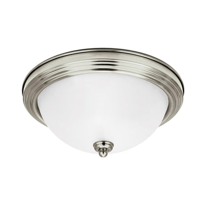 Geary Flush Mount Ceiling Light in Brushed Nickel (1-Light).