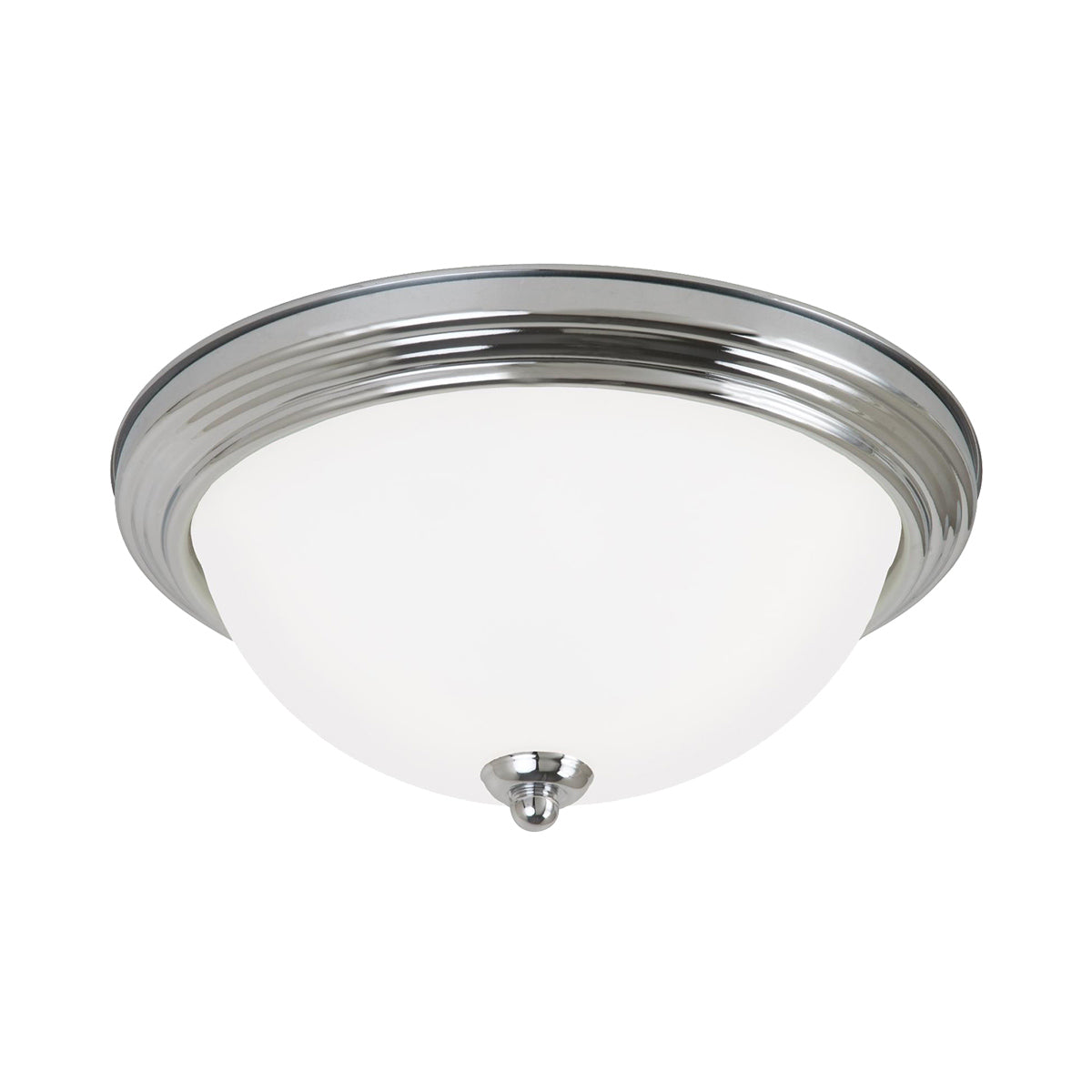 Geary Flush Mount Ceiling Light in Chrome (1-Light).
