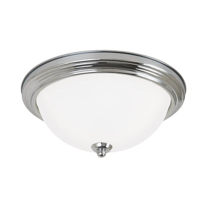 Geary Flush Mount Ceiling Light in Chrome (1-Light).