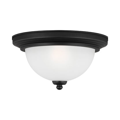 Geary Flush Mount Ceiling Light in Midnight Black (1-Light).