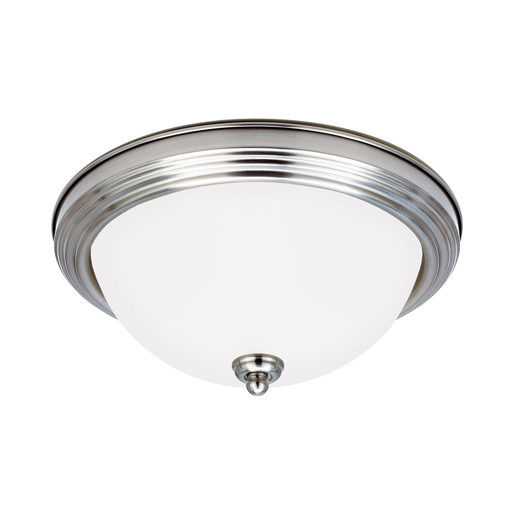Geary Flush Mount Ceiling Light in Brushed Nickel (2-Light).