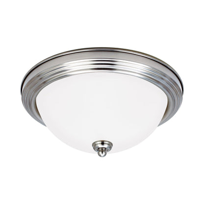 Geary Flush Mount Ceiling Light in Brushed Nickel (2-Light).