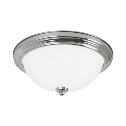 Geary Flush Mount Ceiling Light in Chrome (2-Light).