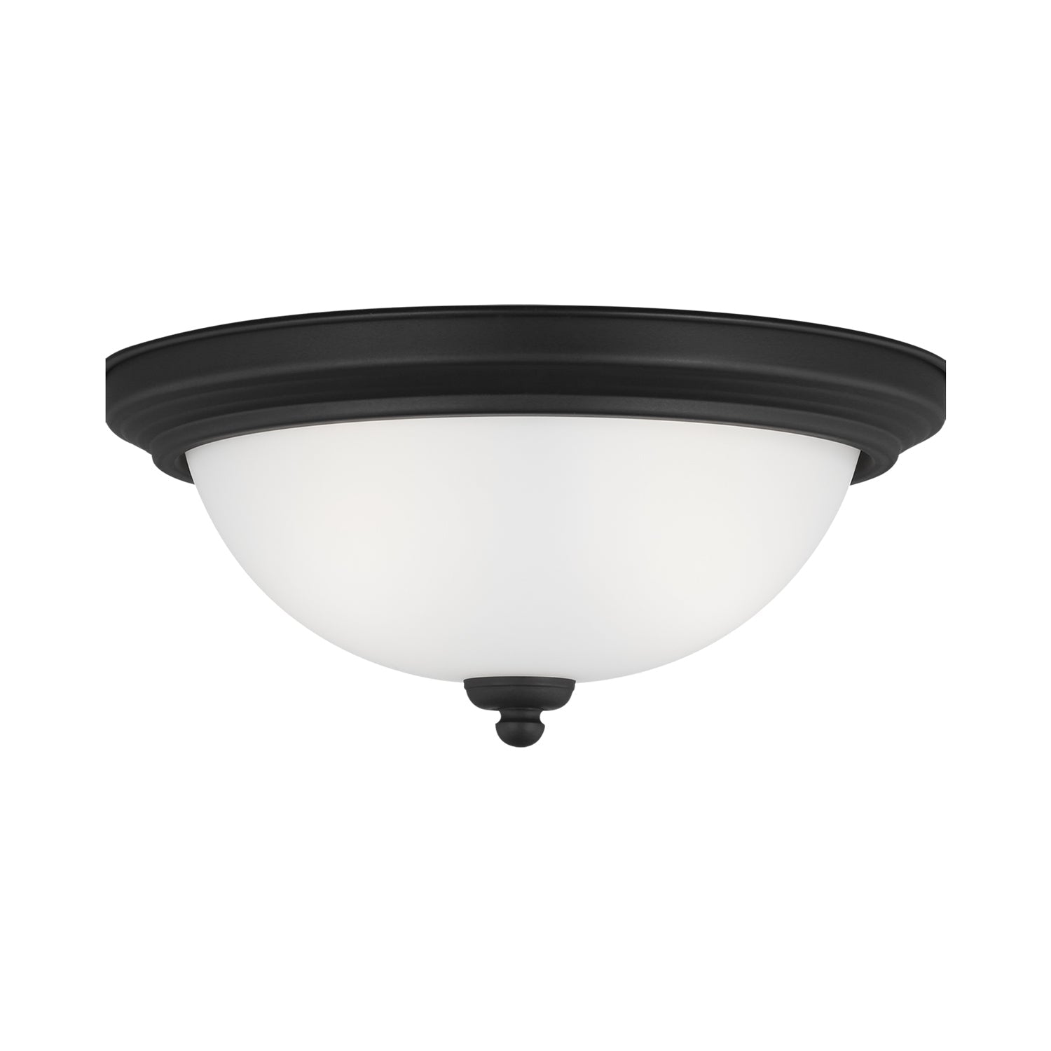 Geary Flush Mount Ceiling Light in Midnight Black (2-Light).