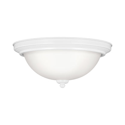 Geary Flush Mount Ceiling Light in White (2-Light).