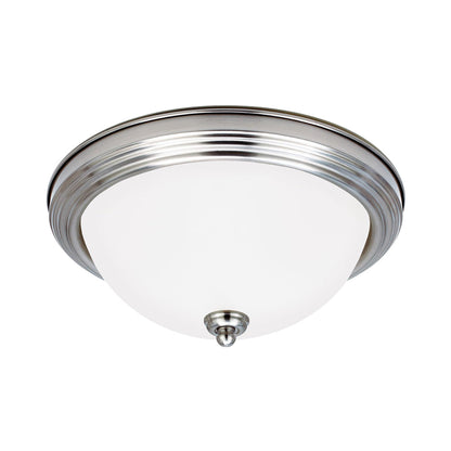 Geary Flush Mount Ceiling Light in Brushed Nickel (3-Light).
