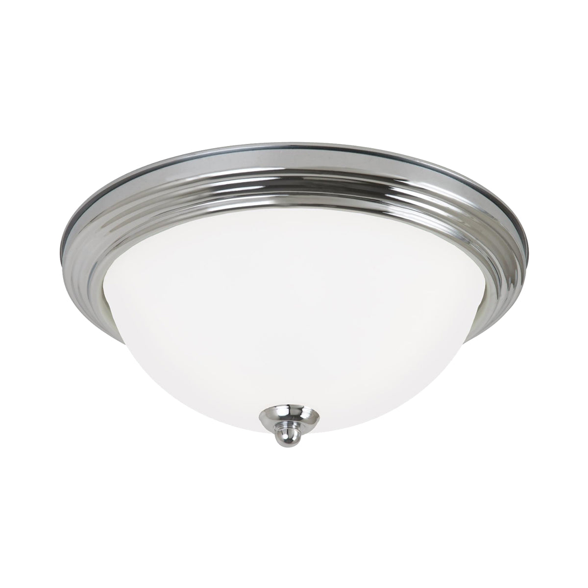 Geary Flush Mount Ceiling Light in Chrome (3-Light).