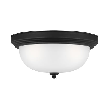 Geary Flush Mount Ceiling Light in Midnight Black (3-Light).