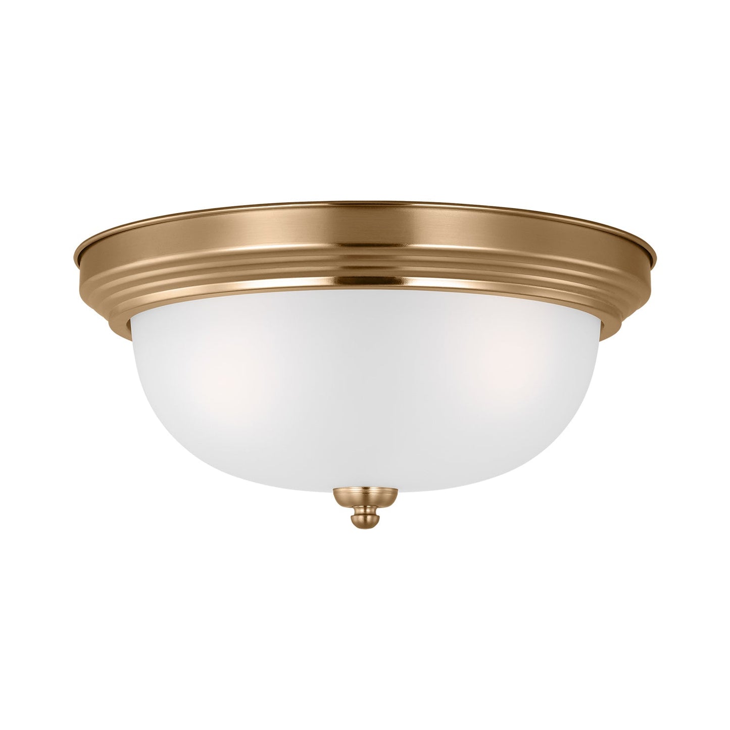 Geary Flush Mount Ceiling Light in Satin Brass (3-Light).