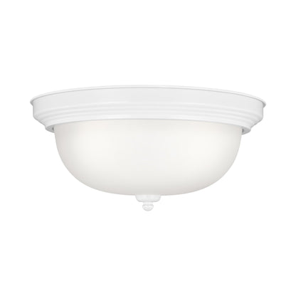 Geary Flush Mount Ceiling Light in White (3-Light).