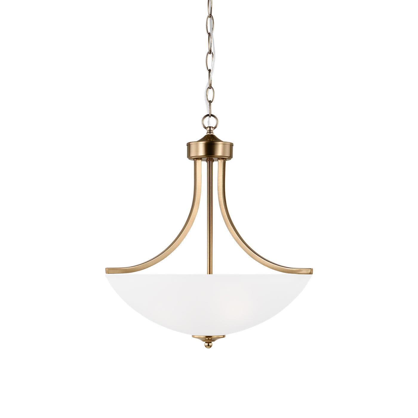 Geary Pendant Light in Satin Brass.