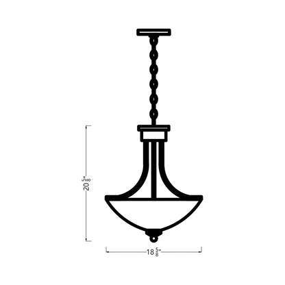 Geary Pendant Light - line drawing.
