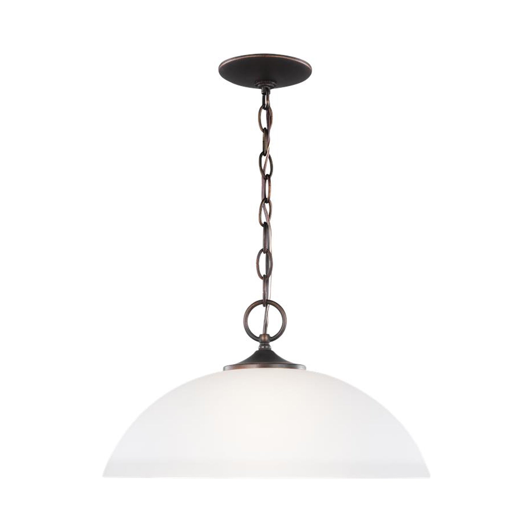 Geary Single Pendant Light in Bronze.