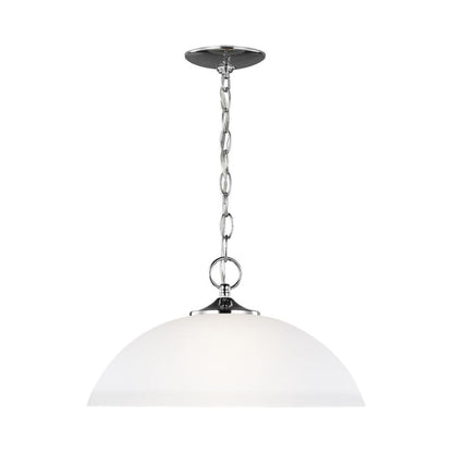 Geary Single Pendant Light in Chrome.