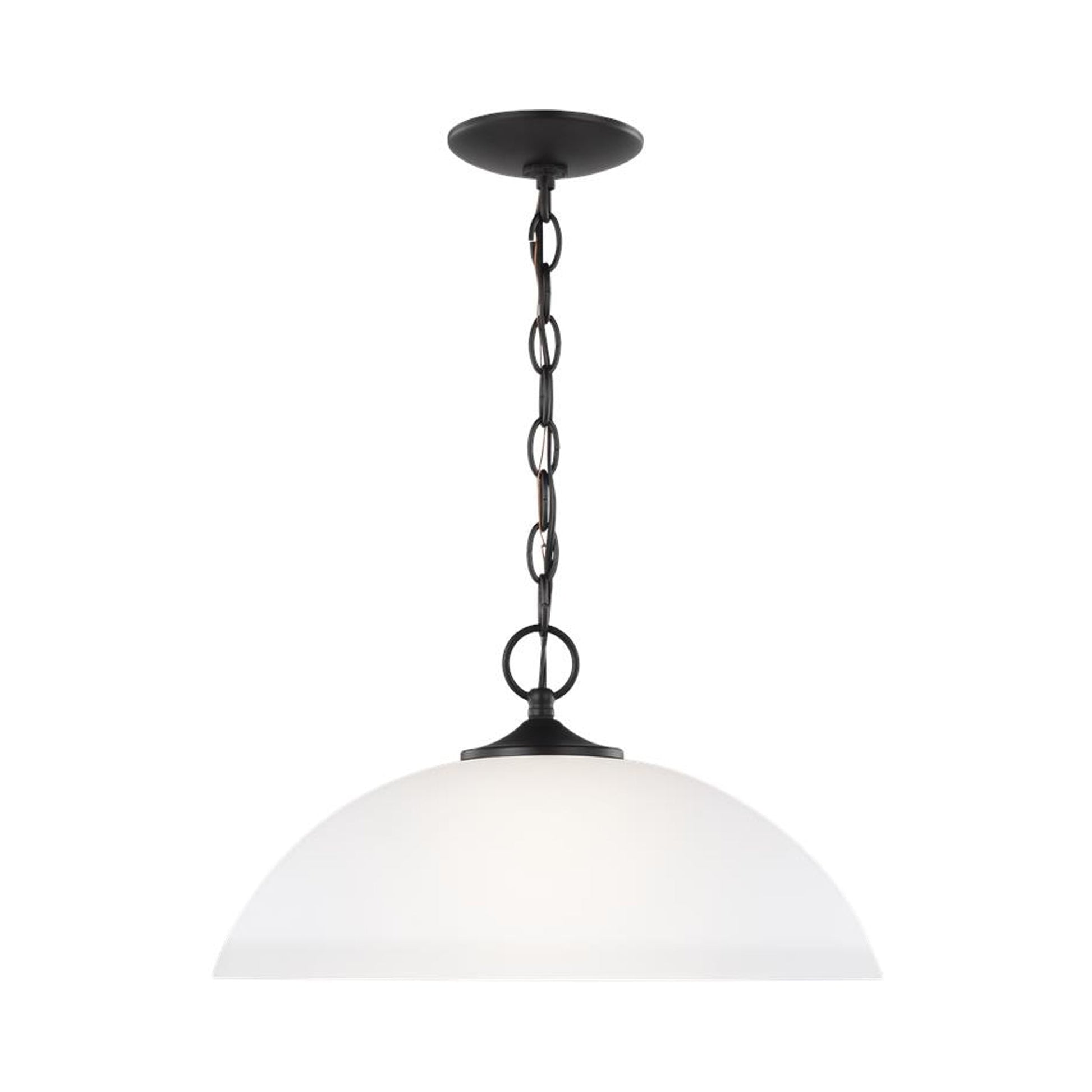 Geary Single Pendant Light in Midnight Black.