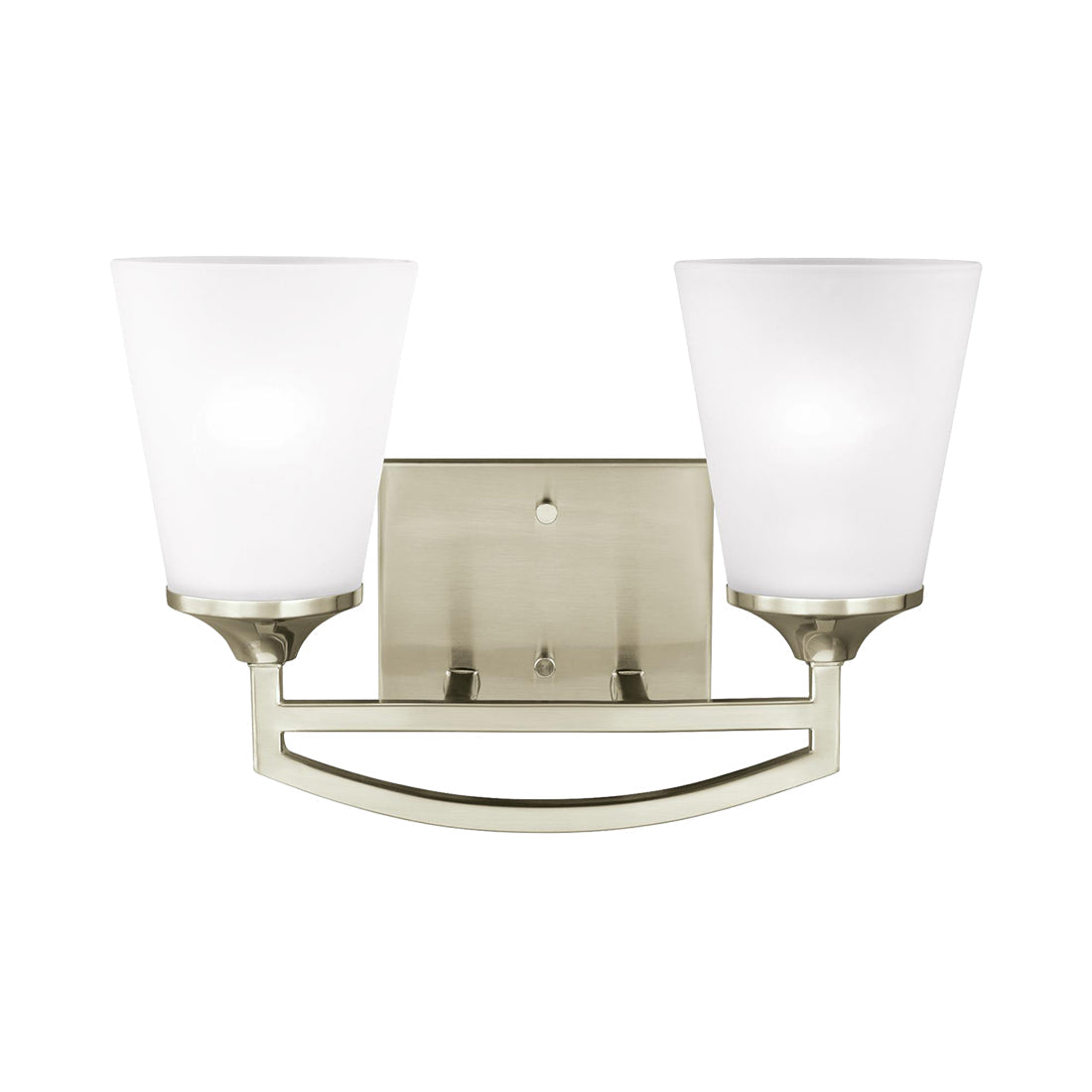 Hanford Bath Wall Light in Brushed Nickel (2-Light).