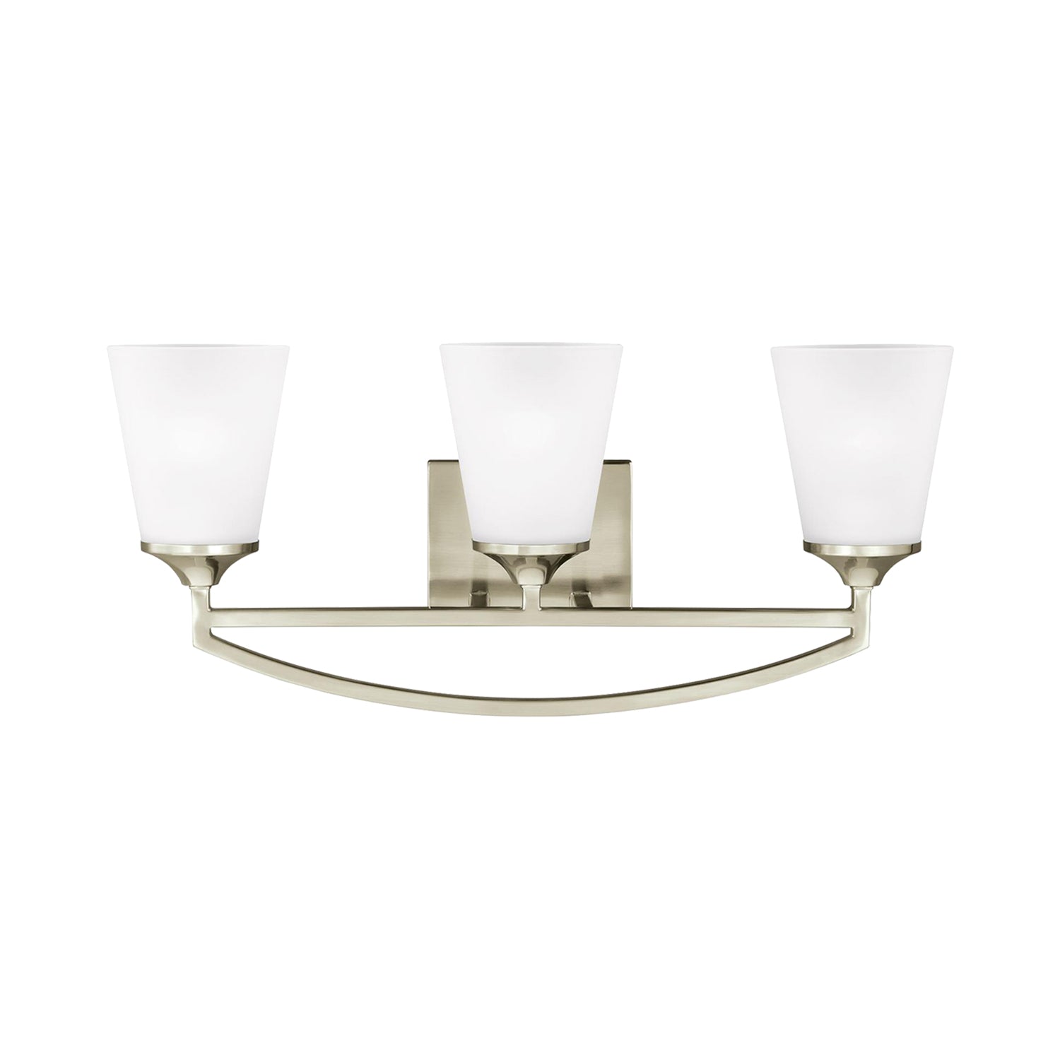 Hanford Bath Wall Light in Brushed Nickel (3-Light).