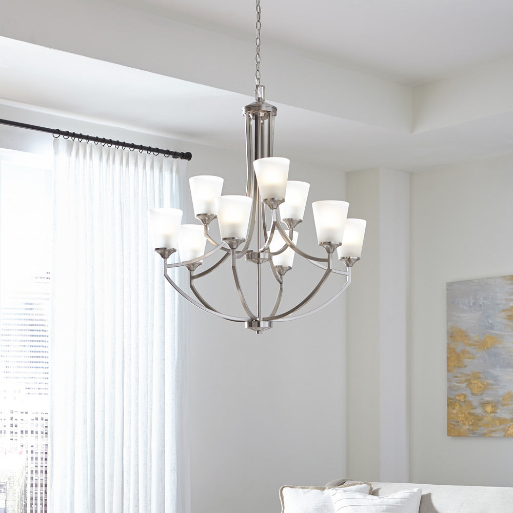 Hanford Chandelier in living room.