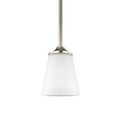 Hanford Mini Pendant Light in Brushed Nickel.