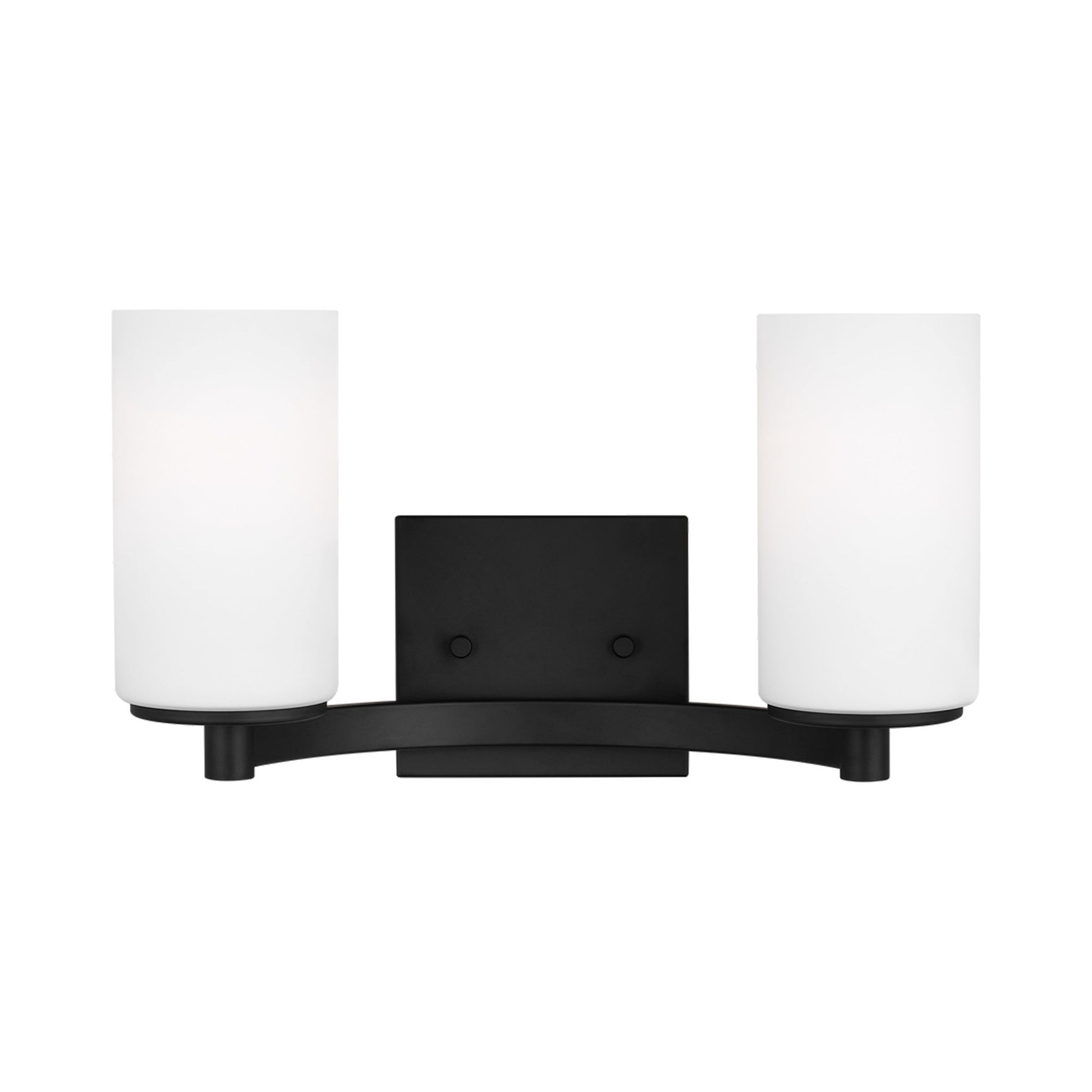 Hettinger Bath Wall Light in Midnight Black (2-Light).