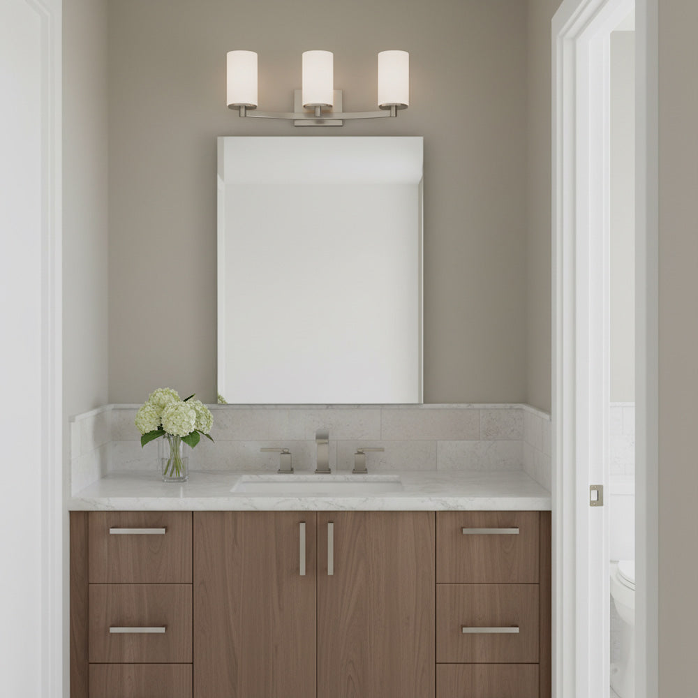 Hettinger Bath Wall Light in bathroom.