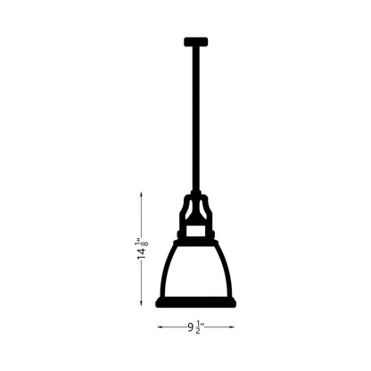 Hobson Pendant Light - line drawing.