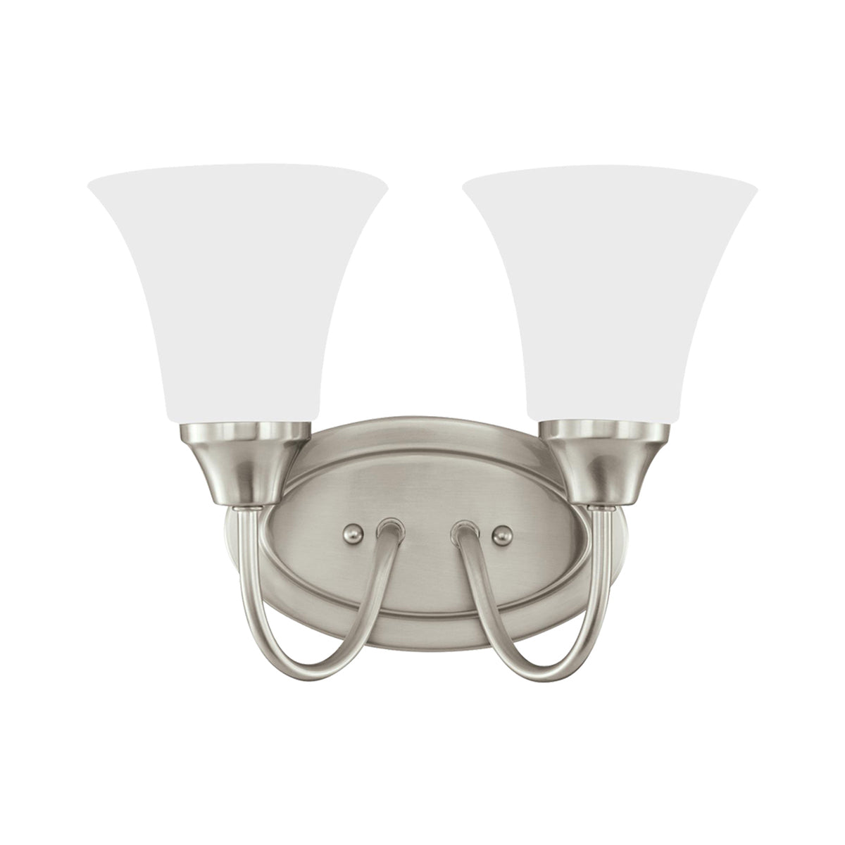 Holman Bath Wall Light in Brushed Nickel (2-Light).