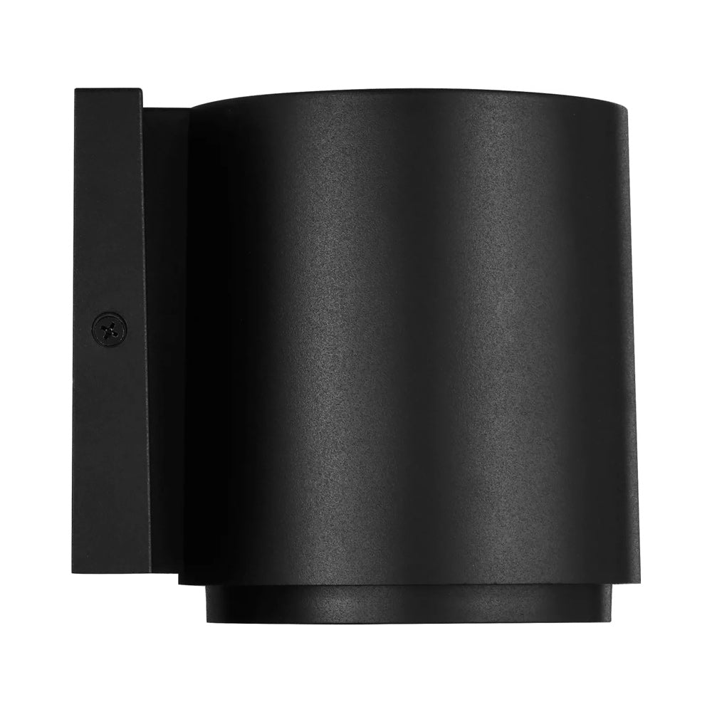 Huntwick Round Outdoor LED Wall Light in Detail.