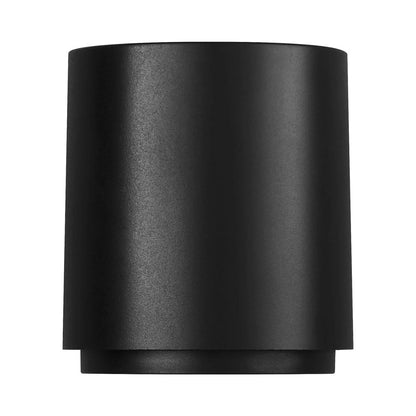 Huntwick Round Outdoor LED Wall Light in Detail.