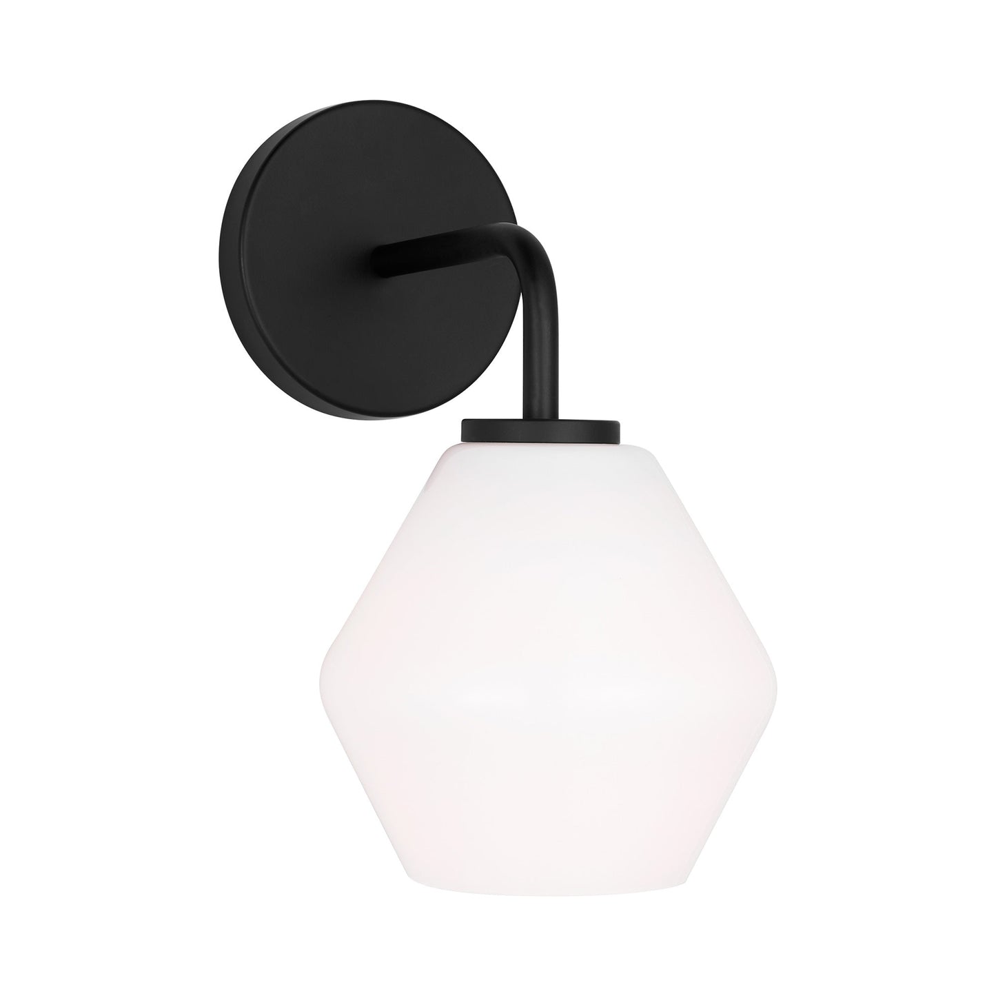 Jett Bath Wall Light in Midnight Black.