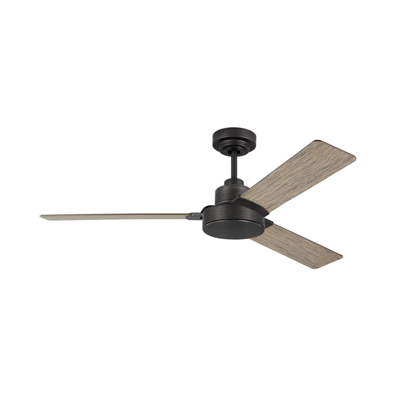 Jovie Outdoor Ceiling Fan in Aged Pewter/Light Grey Weathered Oak (52-Inch).